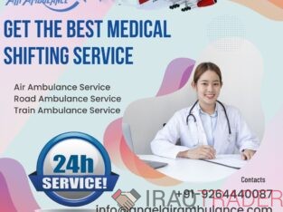 24 Hours Confers Safe Medical Air Ambulance Service in Siliguri by Angel