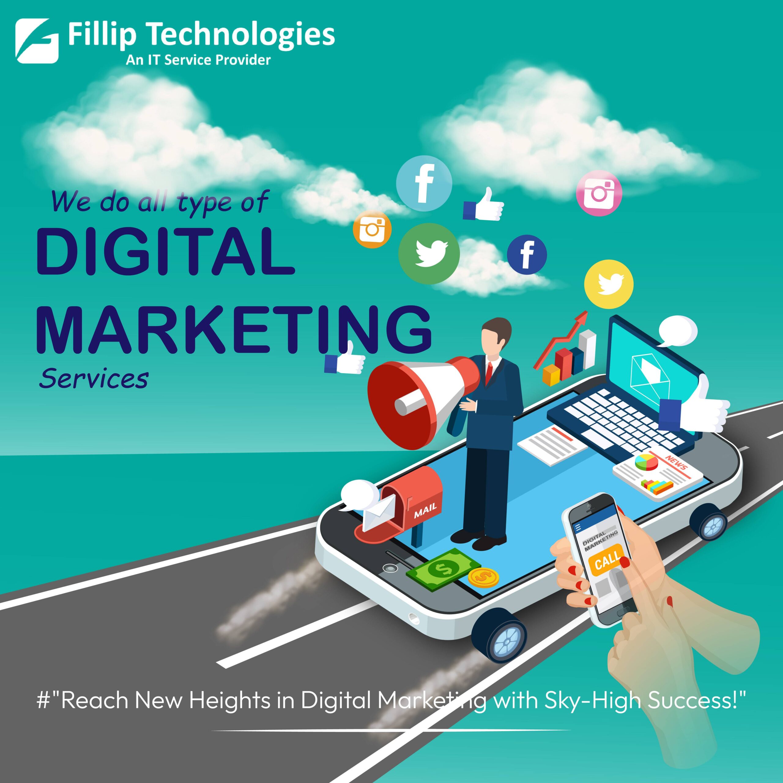Digital marketing agency near me. By Fillip technologies with best service providers