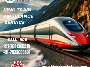 Pick of King Train Ambulance Services in Patna with Modernized Ventilator Setup